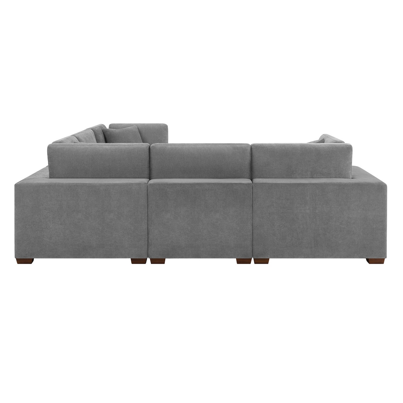 Thomasville Lowell 6-pc Drk grey sectional in dark gray polyester — Modular 6-piece, 6 seats — photo 3 of 8